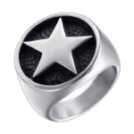 chevaliere homme etoile elegance en acier inoxydable argent 54 4 mm roas200 272 1
