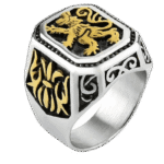 chevaliere homme lion of judah elegance et courage 54 5 mm or et argent roas300 665 1
