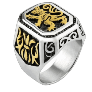 chevaliere homme lion of judah elegance et courage 54 5 mm or et argent roas300 665 1