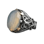 Chevalière Homme Pierre De Lune: élégance Mystique - 56 Mm