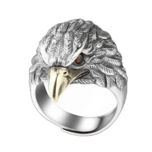 Chevalière Homme Tête D’aigle: Affirmez Votre Style Unique 1 Chevalière Homme Tête D’aigle: Affirmez Votre Style Unique - Argent / Redimensionnable