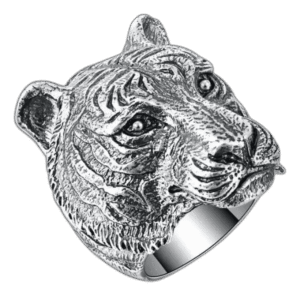 chevaliere homme tete de tigre en argent massif 55 mm roas400 647 1
