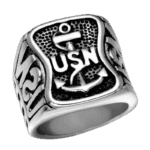 Chevalière Homme Us Navy En Acier Inoxydable - Modèle 2 / 54.4 Mm