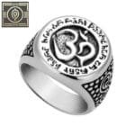 Chevalière Ohm: Affirmation Personnelle Et Connexion Spirituelle - 54.4 Mm