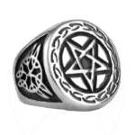 chevaliere pentagramme homme en acier inoxydable 55 3 mm argent roas200 127 3
