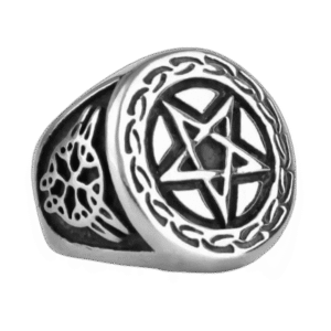 chevaliere pentagramme homme en acier inoxydable 55 3 mm argent roas200 127 3