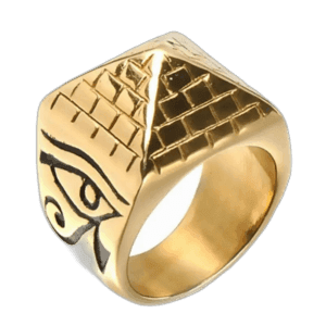 Chevalière Pyramide En Acier Inoxydable: Affichez Votre Style Audacieux! 3 Chevalière Pyramide En Acier Inoxydable: Affichez Votre Style Audacieux! - Or / 54.4 Mm