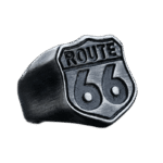 chevaliere route 66 en acier inoxydable pour voyageurs audacieux 55 3 mm gris brosse 928 1