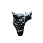 chevaliere tete de sanglier en acier inoxydable motif audacieux roas250 458 1