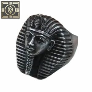 Chevalière Toutankhamon: Design Audacieux En Acier Inoxydable - 57 Mm