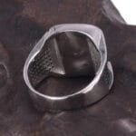 Magnifique Bague Argent Massif Avec Onyx Rouge