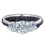 magnifique bague en argent avec pierres moissanite synthetiques roas400 313 1