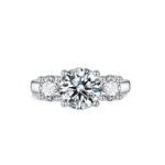 Magnifique Bague En Argent Avec Pierres Moissanite Synthétiques